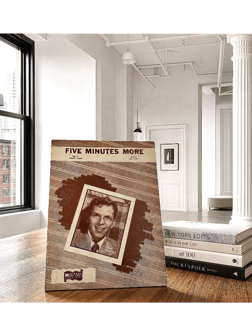 Vintage Five Minutes More Sheet Music Frank Sinatra Sammy Cahn Jule Styne 9x12